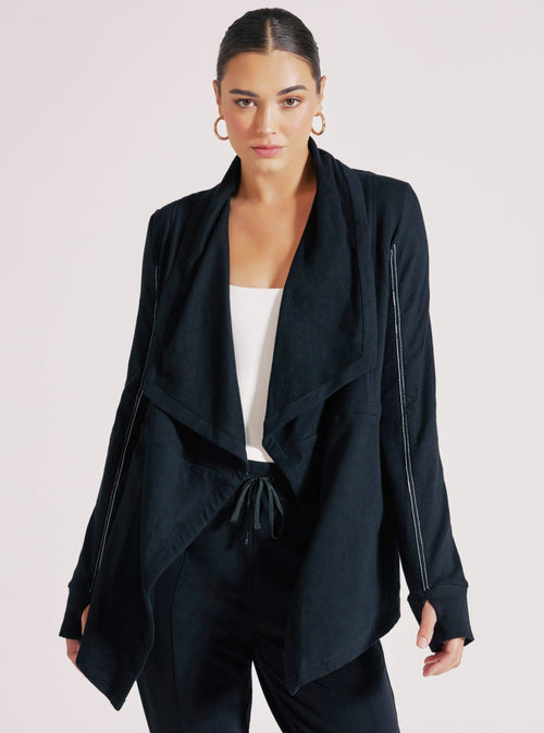 Yolo Drape Front Jacket - Blanc Noir Online Store