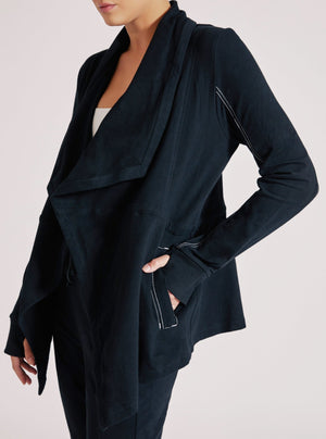 Yolo Drape Front Jacket - Blanc Noir Online Store