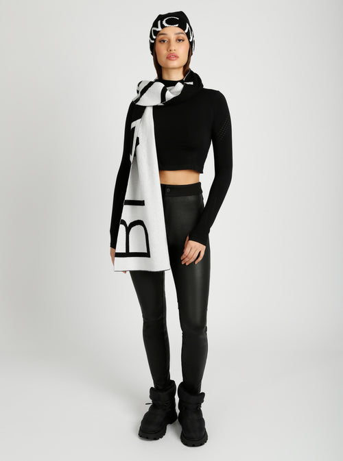 Jacquard Knit Scarf Luxe Lodge - Blanc Noir Online Store