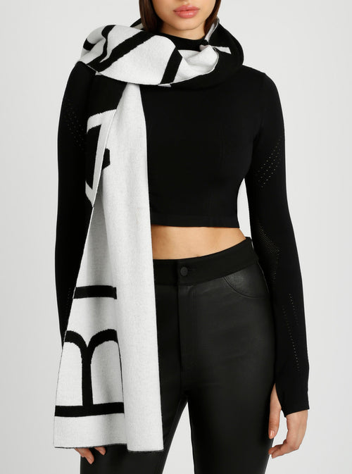 Jacquard Knit Scarf Luxe Lodge - Blanc Noir Online Store