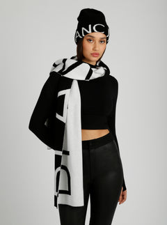 Jacquard Knit Scarf Luxe Lodge - Blanc Noir Online Store