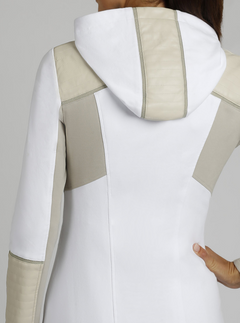 Updated Traveler Jacket with Gold Zip  - Optic White / Pumice - Blanc Noir Online Store
