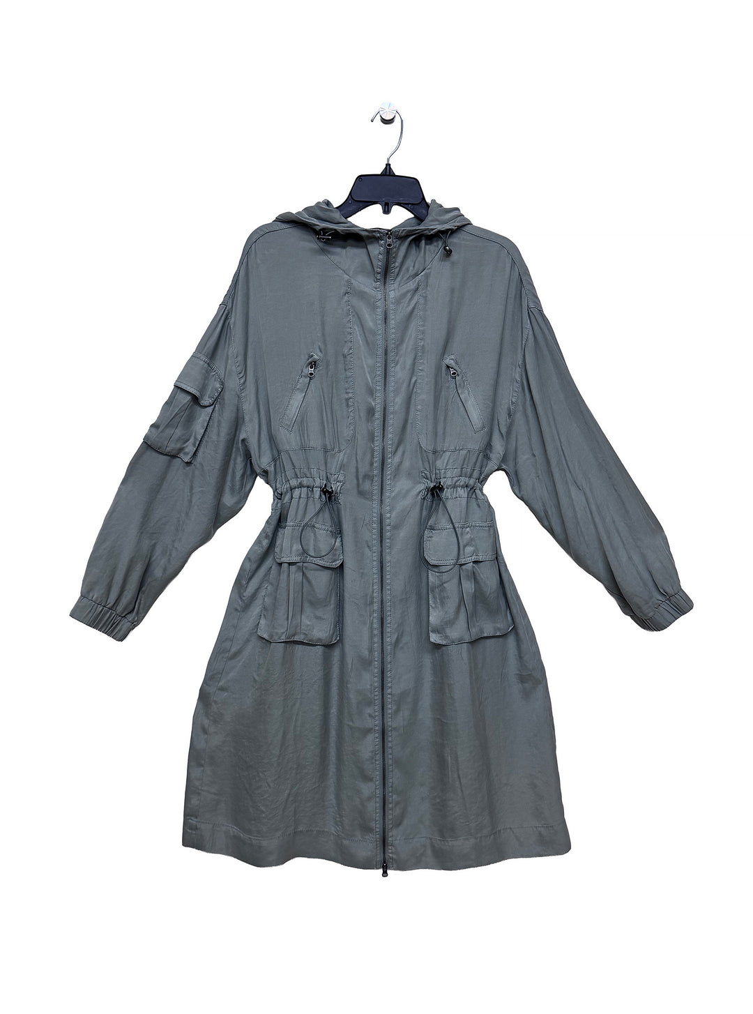 VAULT 26_2_2 HOODED TENCEL MAXI LENGTH ANORAK - Blanc Noir Online Store