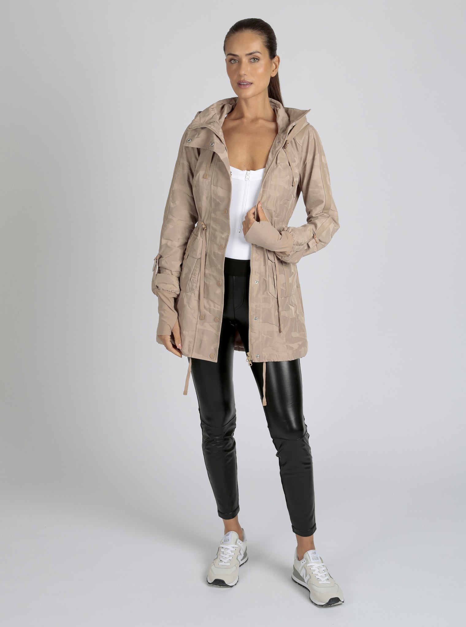 Camo Anorak- Warm  Taupe - Blanc Noir Online Store