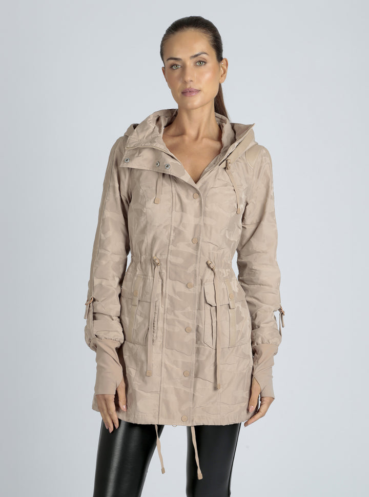 Camo Anorak- Warm  Taupe - Blanc Noir Online Store