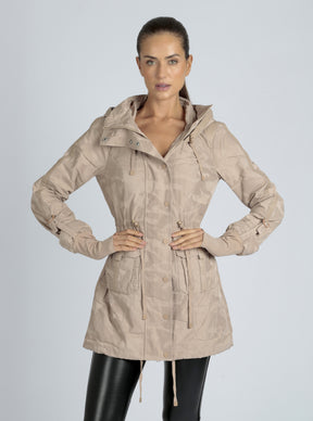 Camo Anorak- Warm  Taupe - Blanc Noir Online Store