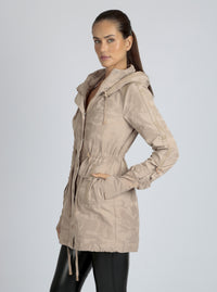 Camo Anorak- Warm  Taupe - Blanc Noir Online Store
