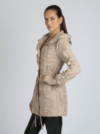 Camo Anorak- Warm  Taupe - Blanc Noir Online Store