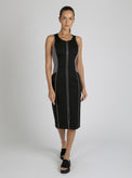 Lace Back Dress - Black Colorblock - Blanc Noir Online Store