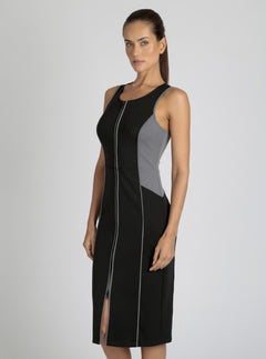 Lace Back Dress - Black Colorblock - Blanc Noir Online Store