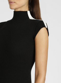 Brianna Mock Neck Dress - Blanc Noir Online Store