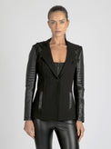 Hooded Blazer - Black - Blanc Noir Online Store
