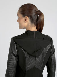 Hooded Blazer - Black - Blanc Noir Online Store
