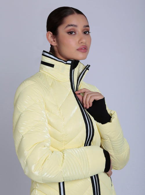 Super Hero Puffer With Reflective Trim - Blanc Noir Online Store