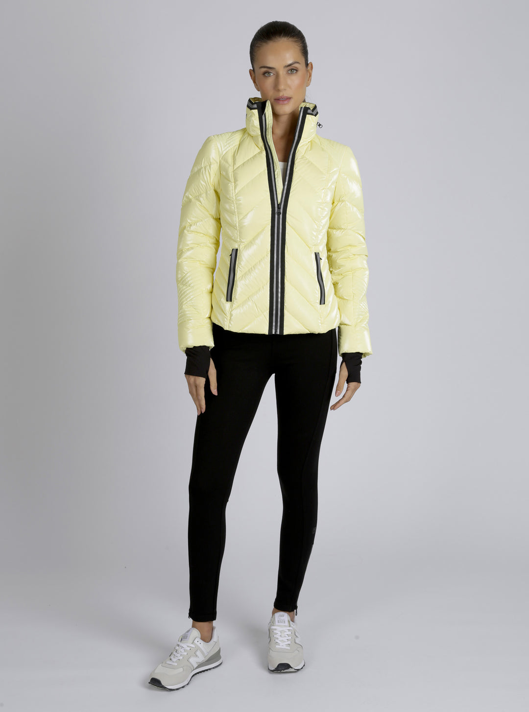 Super Hero Down Filled Puffer With Reflective Trim - Blanc Noir Online Store