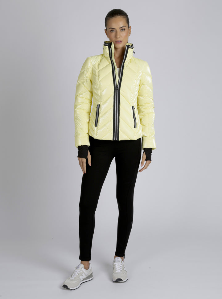 Super Hero Down Filled Puffer With Reflective Trim - Blanc Noir Online Store