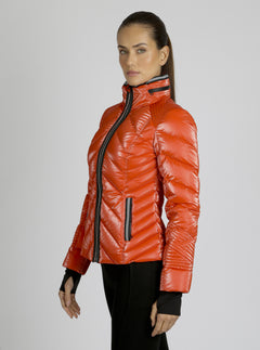 Super Hero Down Filled Puffer With Reflective Trim - Blanc Noir Online Store