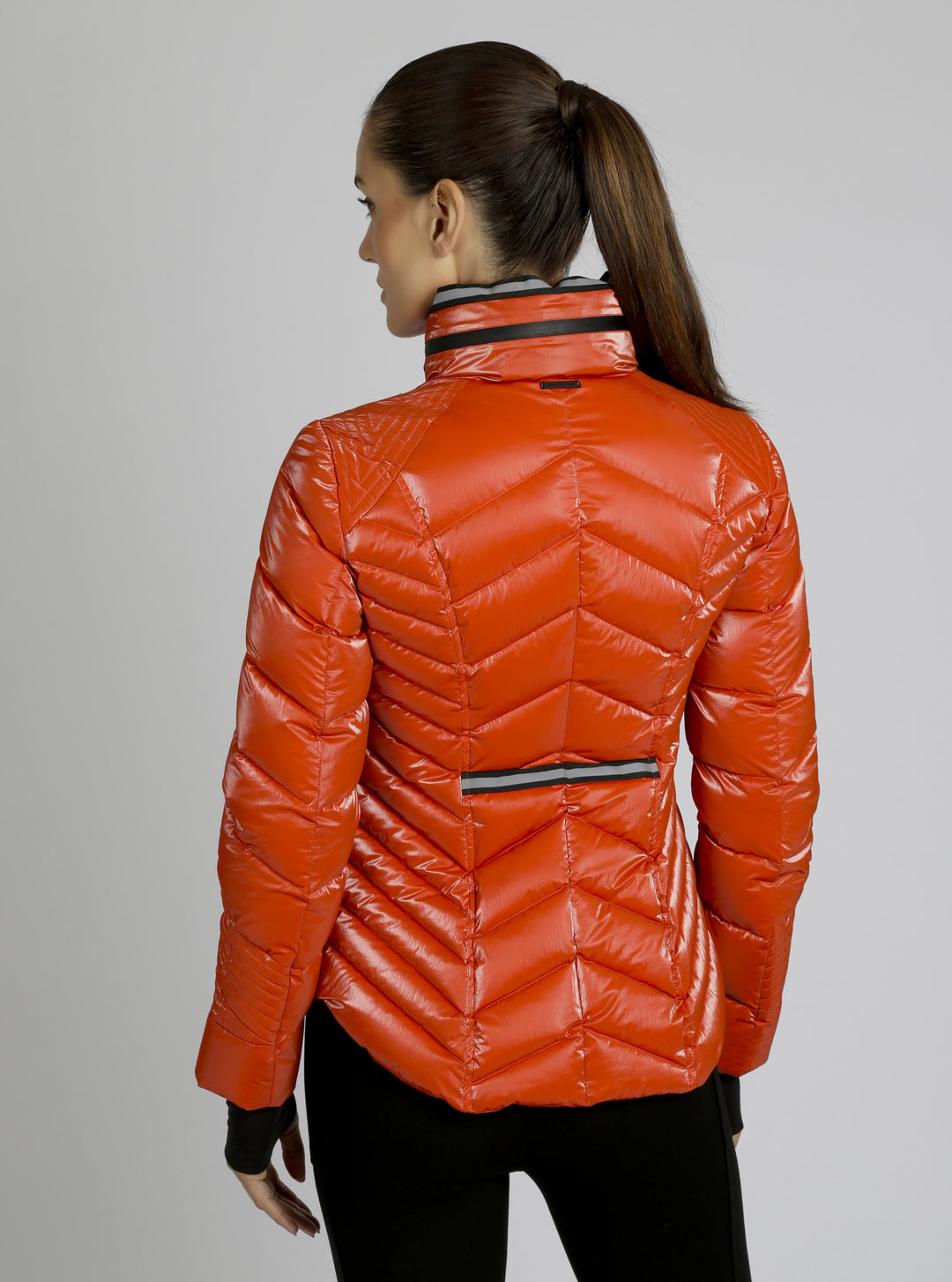 Super Hero Down Filled Puffer With Reflective Trim - Blanc Noir Online Store