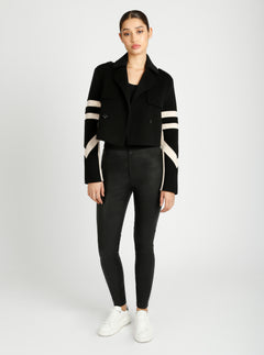 Handmade Wool Crop Jacket - Blanc Noir Online Store