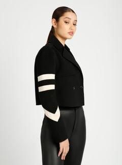 Handmade Wool Crop Jacket - Blanc Noir Online Store