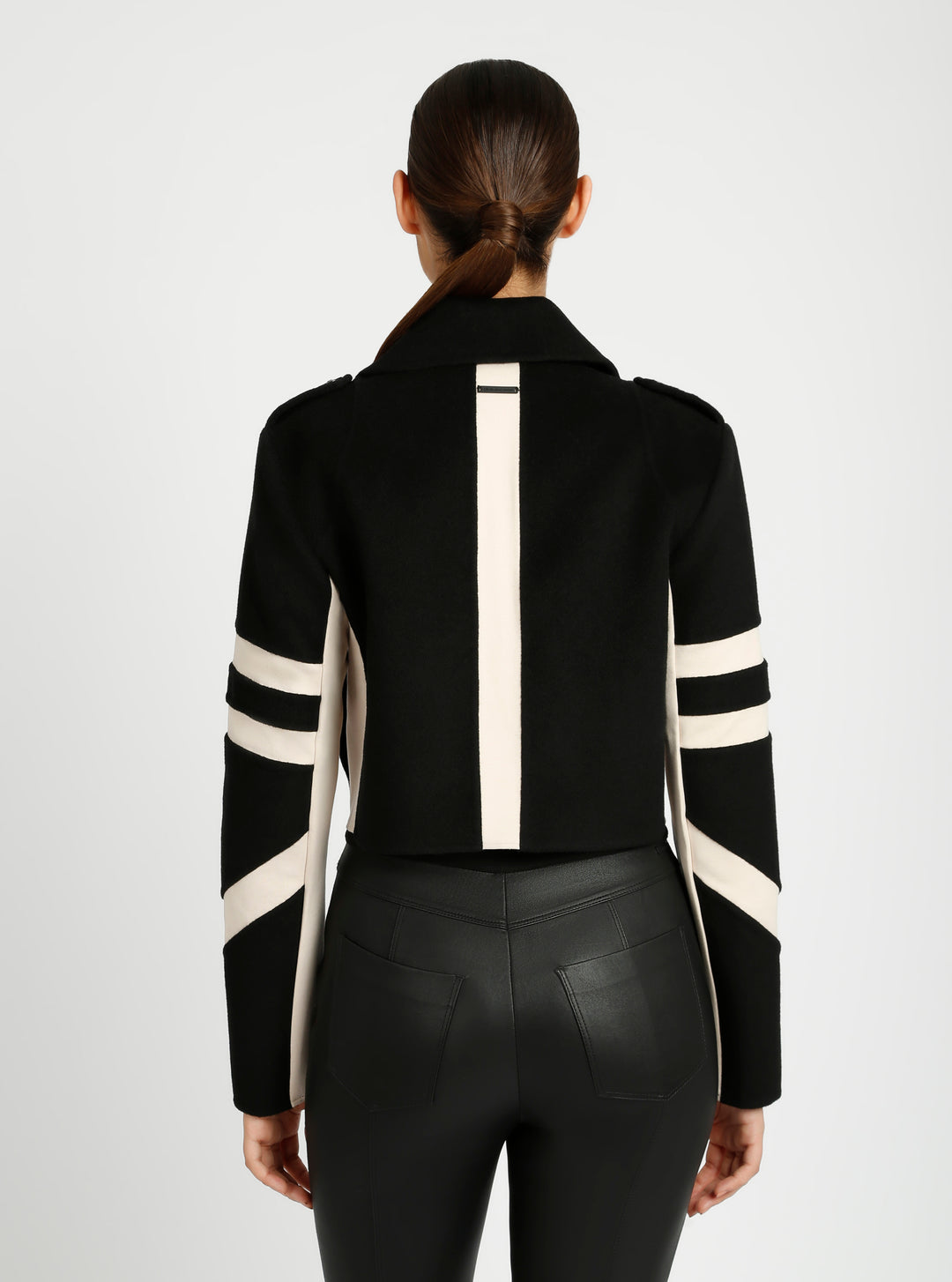 Handmade Wool Crop Jacket - Blanc Noir Online Store