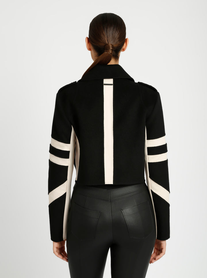 Handmade Wool Crop Jacket - Blanc Noir Online Store