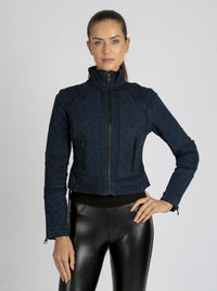 DENIM SEVILLE MOTO JACKET - Blanc Noir Online Store