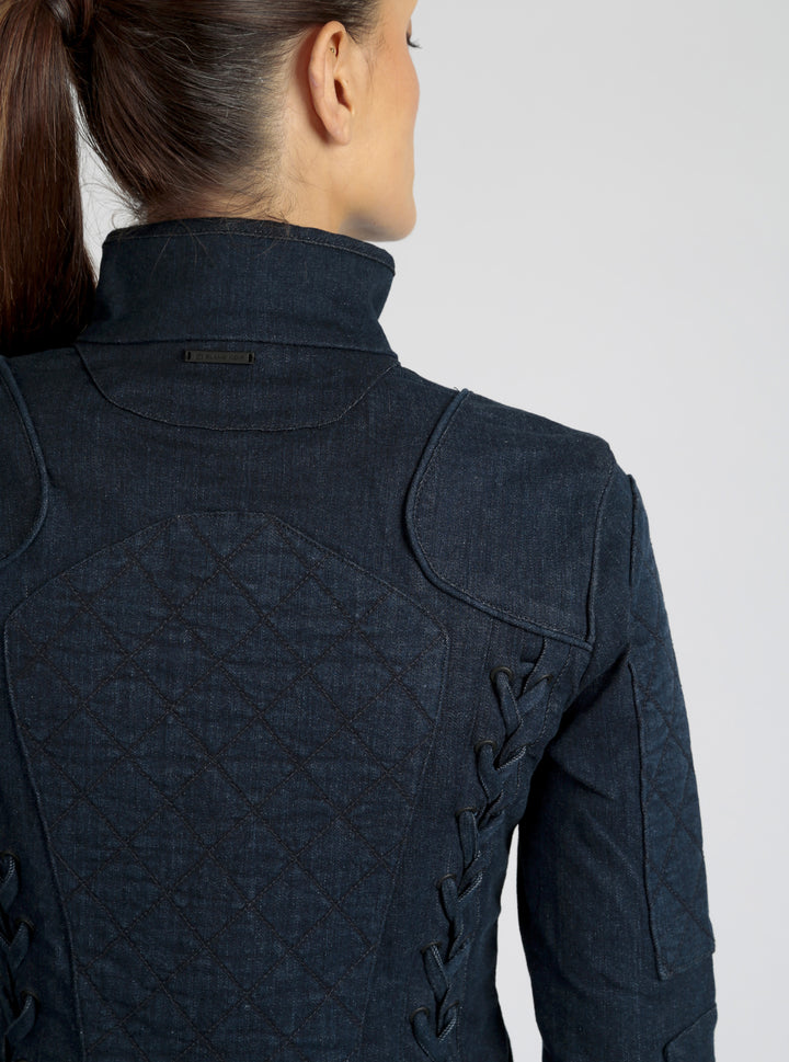 DENIM SEVILLE MOTO JACKET - Blanc Noir Online Store