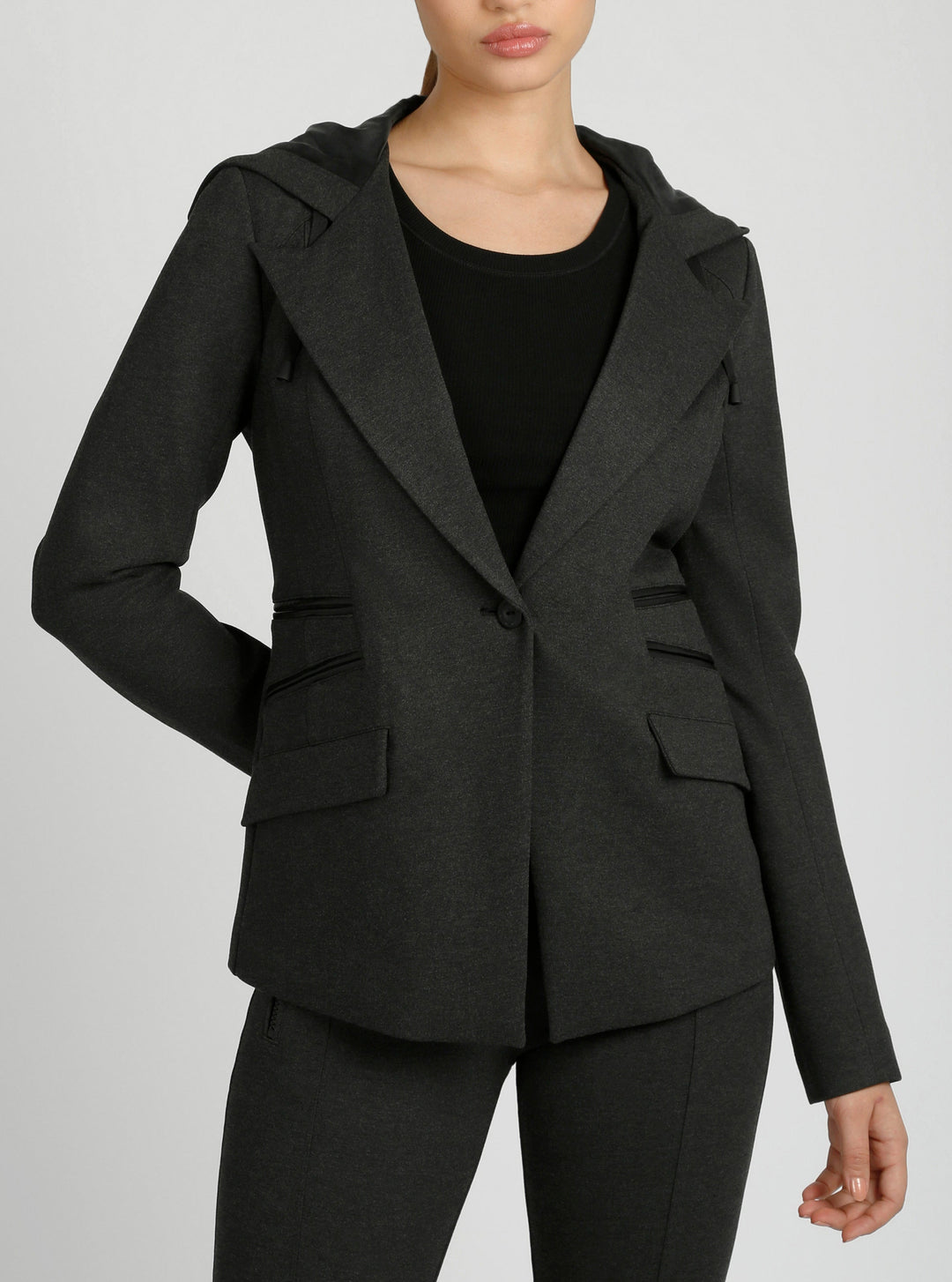 Gayatri Hooded Blazer - Blanc Noir Online Store