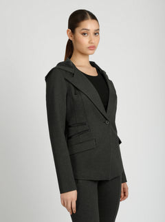 Gayatri Hooded Blazer - Blanc Noir Online Store