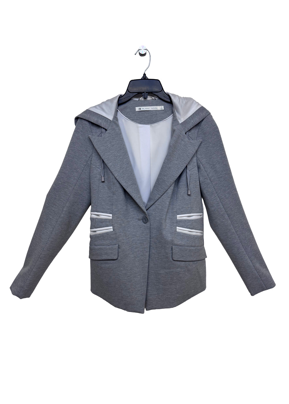 VAULT 26_2_2 VAULT GAYATRI BLAZER GRAY - Blanc Noir Online Store