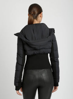 Asymmetrical Puffer Jacket - Blanc Noir Online Store