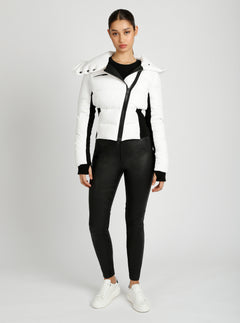 Asymmetrical Puffer Jacket - Blanc Noir Online Store