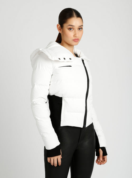 Asymmetrical Puffer Jacket - Blanc Noir Online Store