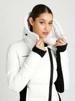 Asymmetrical Puffer Jacket - Blanc Noir Online Store