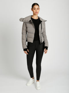 Asymmetrical Puffer Jacket - Blanc Noir Online Store