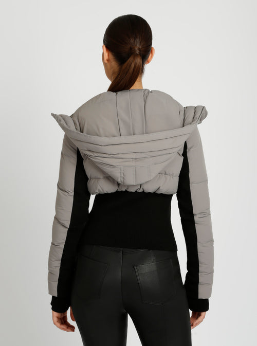 Asymmetrical Puffer Jacket - Blanc Noir Online Store