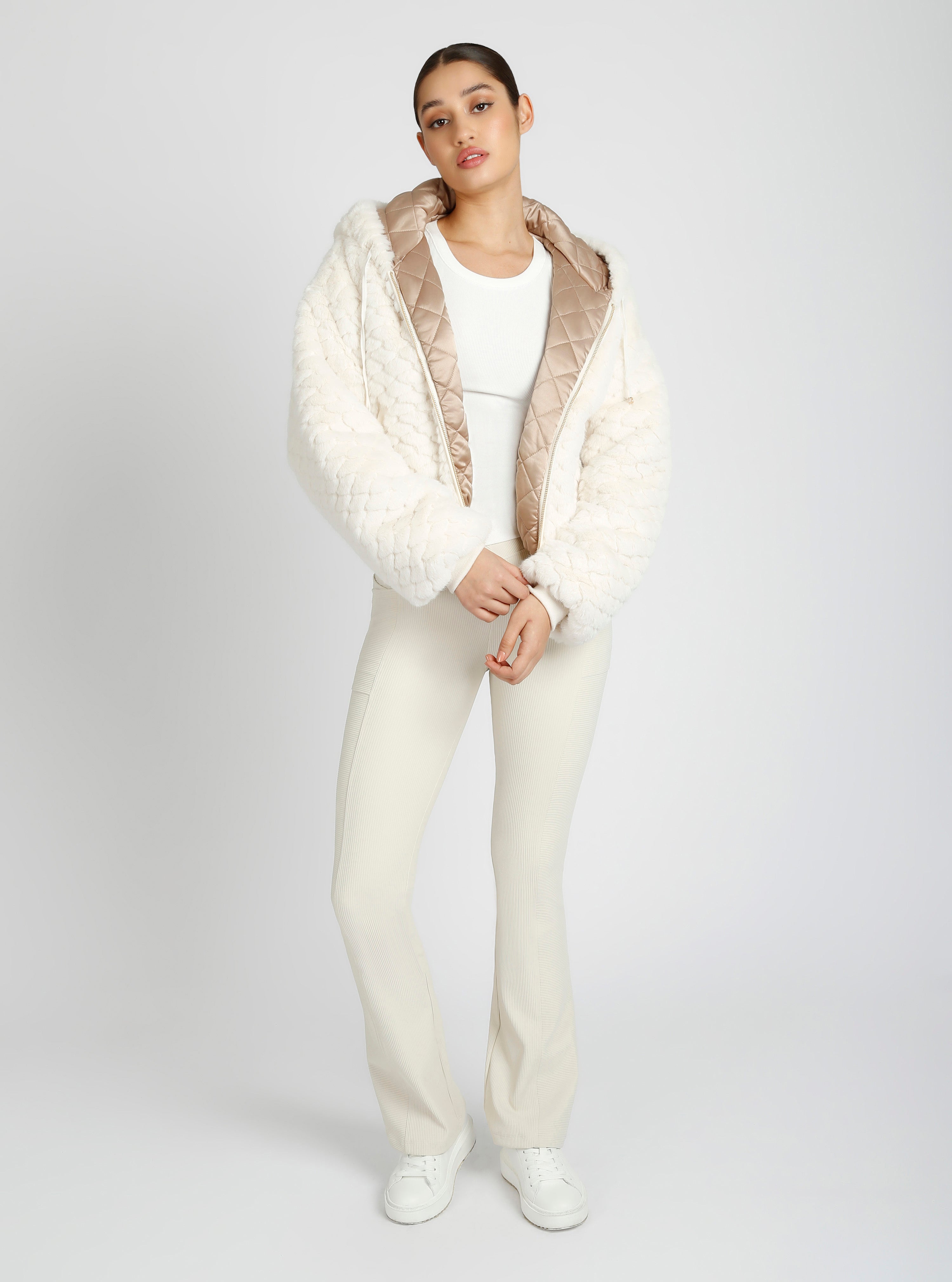 Fawn Reversible Faux Fur Hoodie