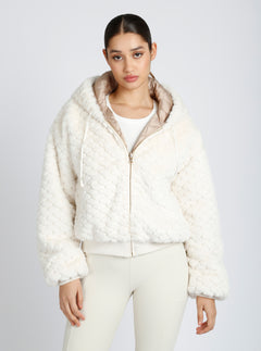 Fawn Reversible Faux Fur Hoodie - Blanc Noir Online Store