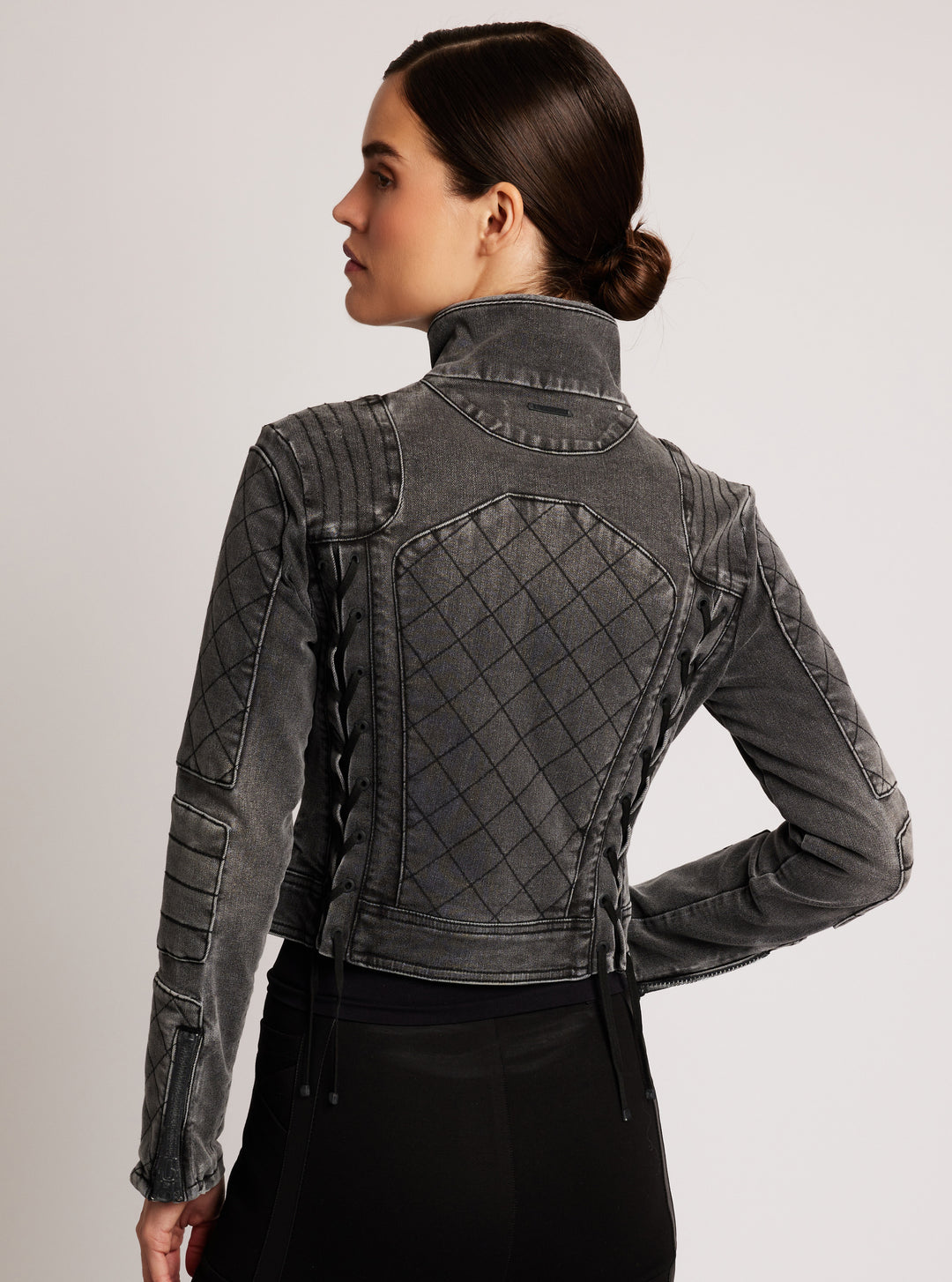 Denim Moto Jacket - Blanc Noir Online Store