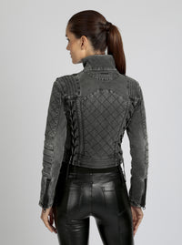 Denim Moto Jacket - Blanc Noir Online Store