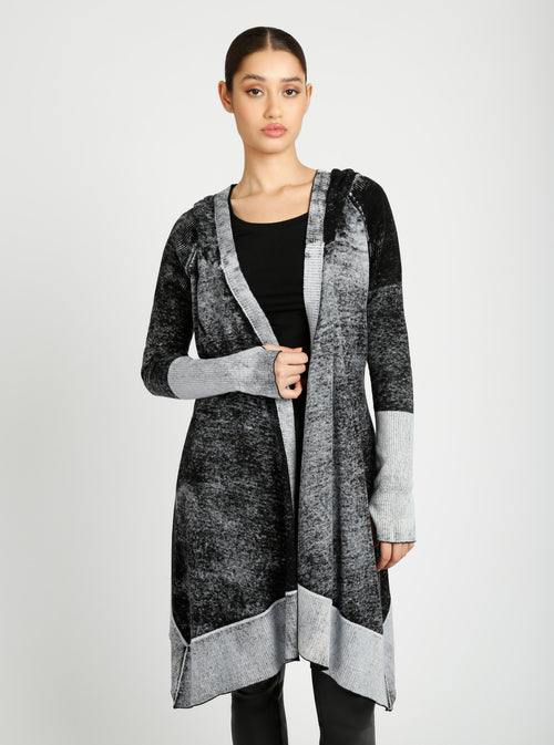 Huntress Mesh Panel Cardigan - Blanc Noir Online Store