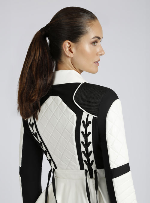 Moto Mesh LEATHER Peplum Jacket