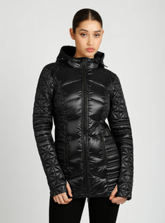 Lightweight Hooded Packable Mid Length Puffer - Blanc Noir Online Store