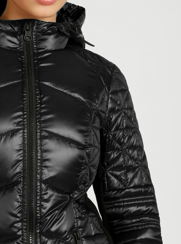 Lightweight Hooded Packable Mid Length Puffer - Blanc Noir Online Store