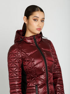 Lightweight Hooded Packable Mid Length Puffer - Blanc Noir Online Store