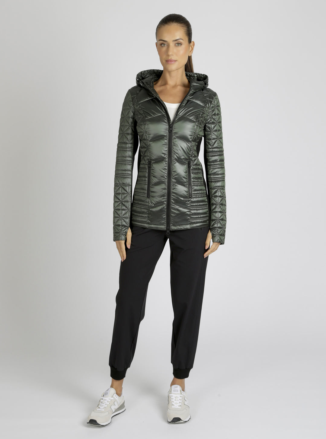 Lightweight Hooded Packable Mid Length Puffer - Blanc Noir Online Store