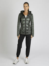Lightweight Hooded Packable Mid Length Puffer - Blanc Noir Online Store