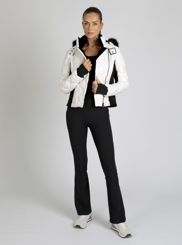 Jet Setter Quilted Down Filled Jacket w/Faux Fur - Blanc Noir Online Store