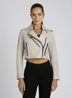 Cleo Cropped Leather Jacket